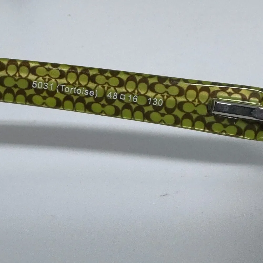 Coach HC6015 5031 Delaney Tortoise Brown Green Eyeglasses Frame 48-16 130 H15951